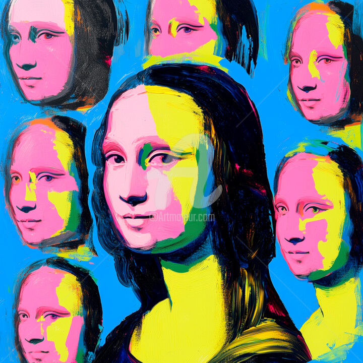 Mona Lisa Reinvented Schilderij, 31,5x31,5 in