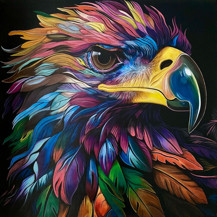 The eagle 绘画, 19.7x19.7 in
