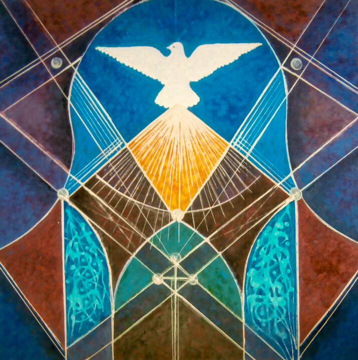 Divino Espírito Santo-JAN-15 绘画, 27.6x27.6 in