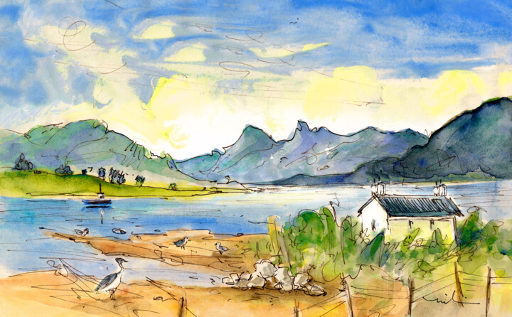 Isle Of Skye 02 绘画, 6.7x10.6 in