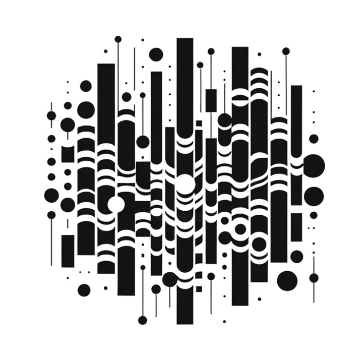 제목이 "Monochrome Symmetry…"인 디지털 아트 Alberto Capitani로, 원작, AI 생성 이미지