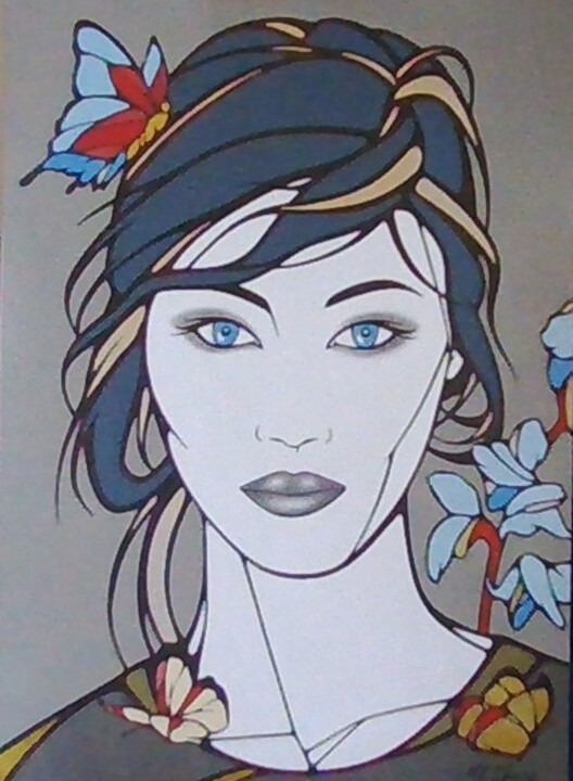 Drawing titled "ADELPHIA." by Sophie Dumont (heavenly), Original Artwork, Acrylic