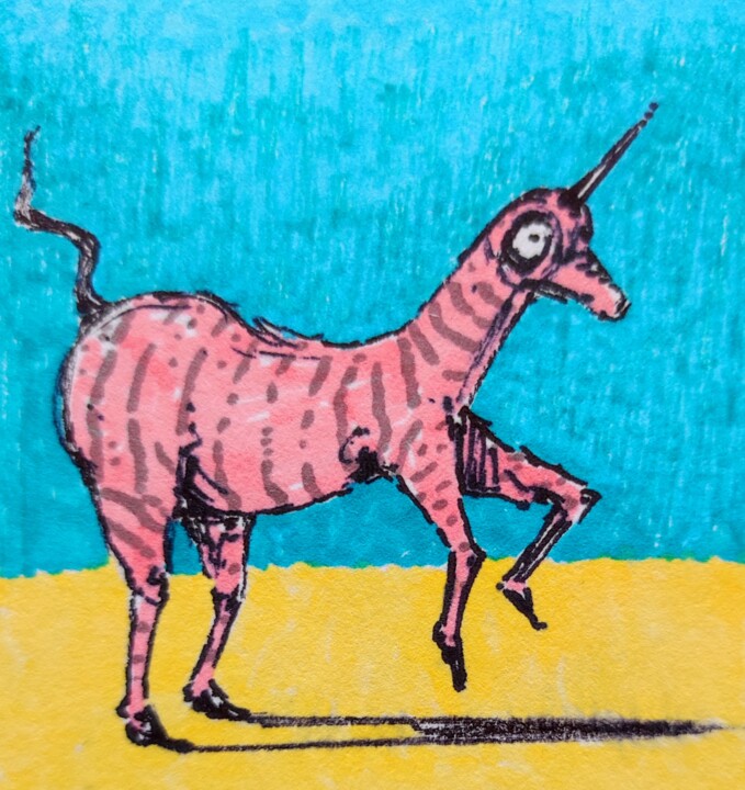 Fantastic Pink Emotional Creatures - 16 Tekening, 2,4x2,8 in