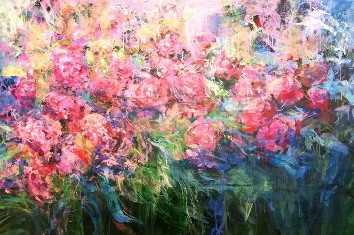 Vibrant Garden Symphony 绘画, 31.5x47.2 in