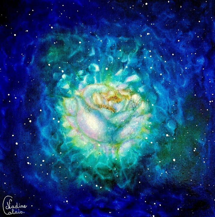 Ode à la Rose Céleste (2) 绘画, 11.8x11.8 in