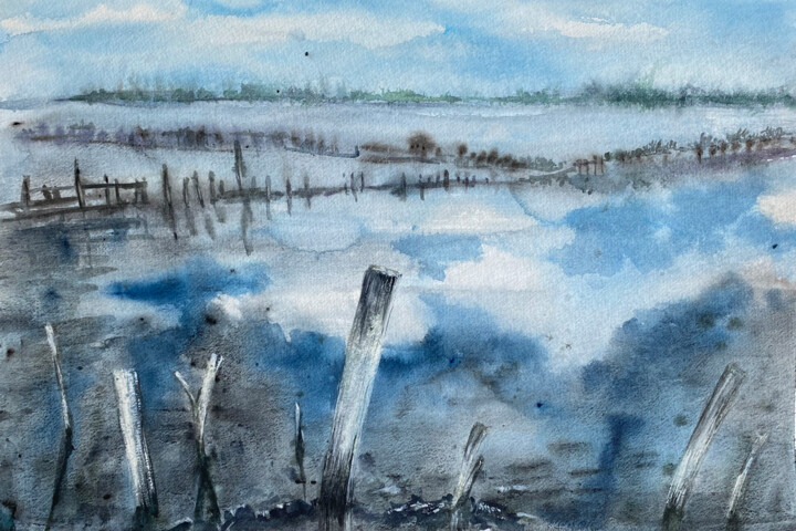 Reflections of the Salt Lake Tablo, 13,9x21 in