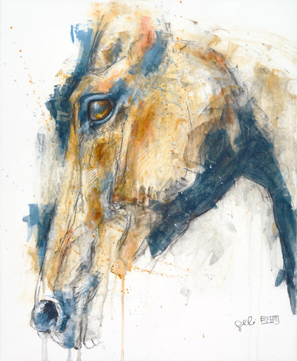 Peinture intitulée "Expression 37t" par Benedicte Gele, Œuvre d'art originale, Acrylique Monté sur Châssis en bois
