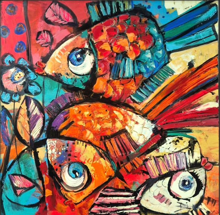 Schilderij,  27,6x27,6 in 