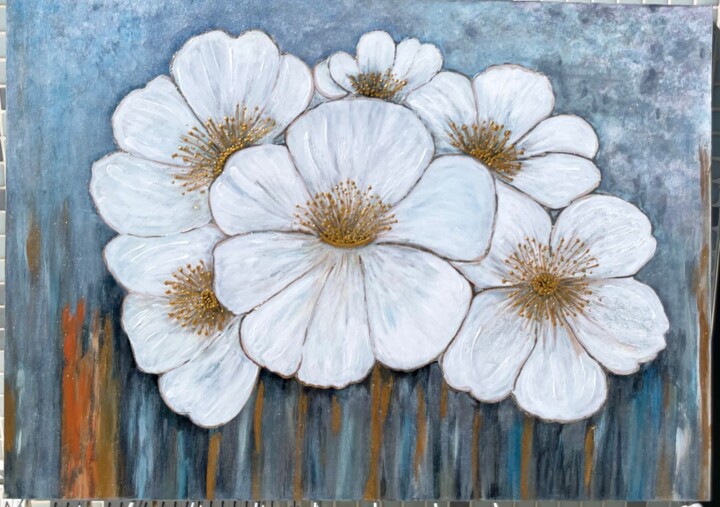 Peinture intitulée "Летние ароматы" par Liudmila Abramova, Œuvre d'art originale, Acrylique Monté sur Châssis en bois