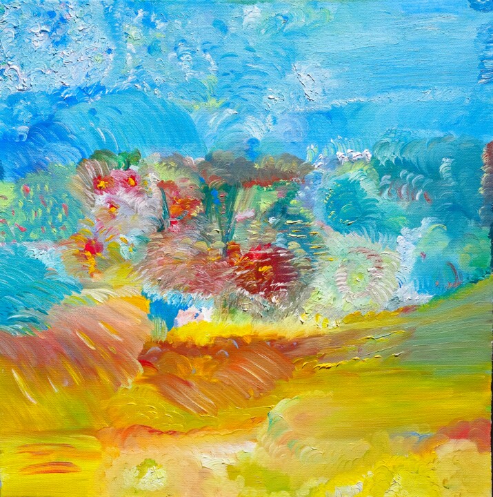 Peaceful Paradise 绘画, 16x16 in