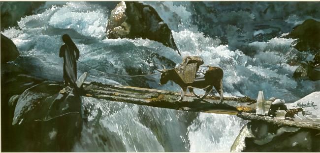 Painting titled "courage" by Mubashir Iqbal, Original Artwork
