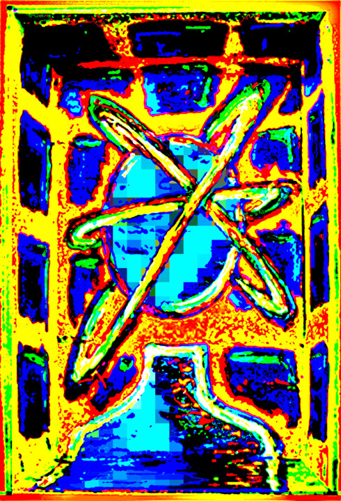 Digital yellow box Incisioni, stampe, 19x13,2 in