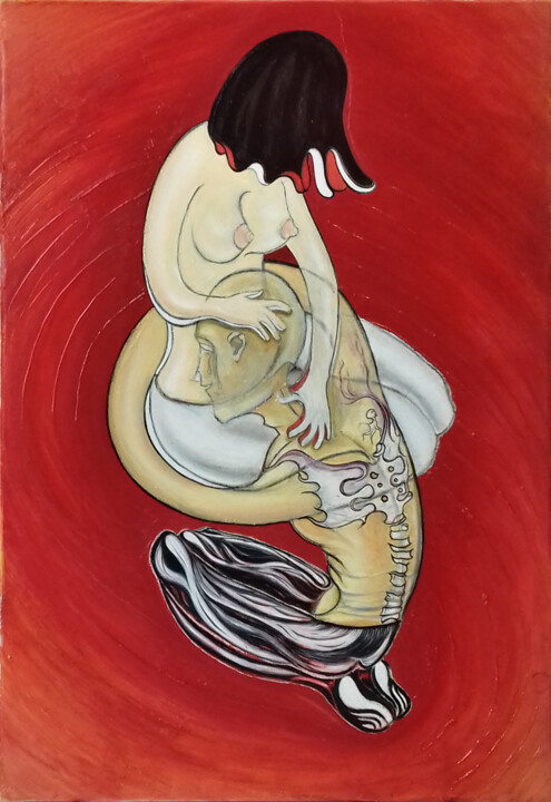 Je veux etre fou avec vous II 绘画, 23.6x15.8 in