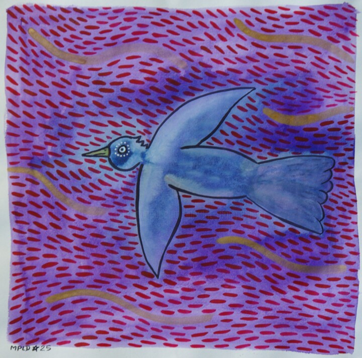 " Oiseau d'E...?" Pittura, 9,8x9,8 in