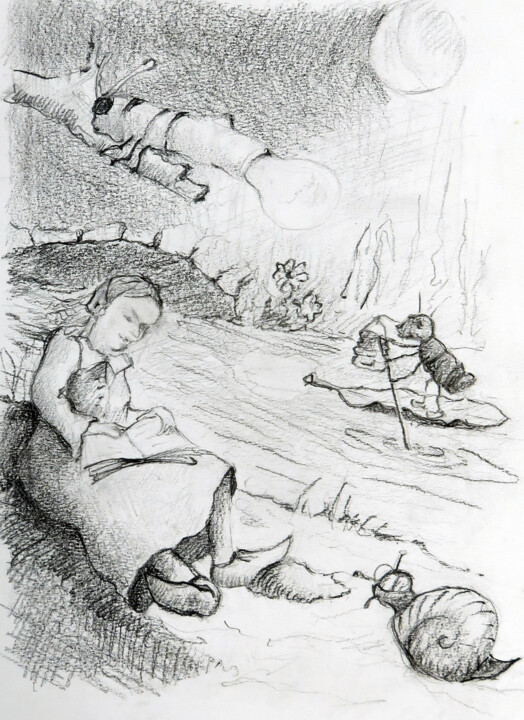A la lueur d'un vers luisant 3 图画, 11.8x7.9 in