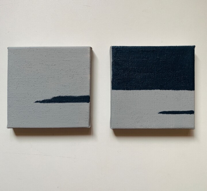 "Dve strelki" Schilderij, 3,9x3,9 in