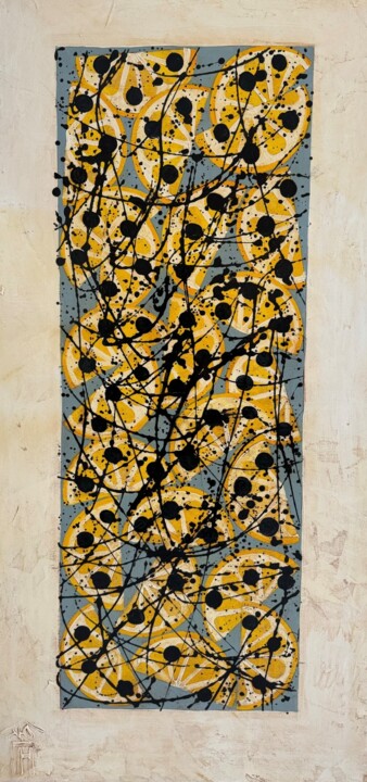 Yellow 绘画, 39.4x19.7 in