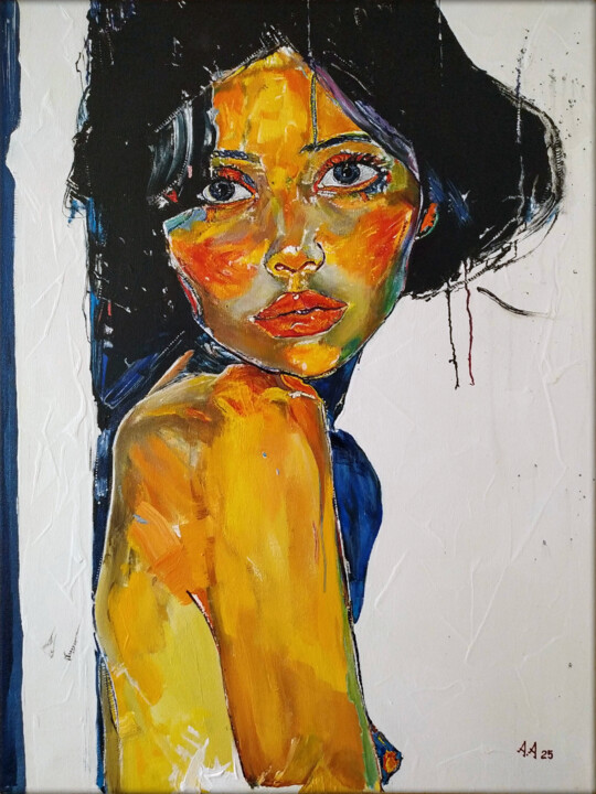 Golden Glow 绘画, 23.6x17.7 in