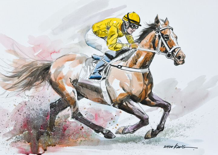 equestrian 2 绘画, 11.8x15.8 in