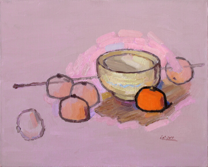 Tangerines 绘画, 15.8x19.7 in