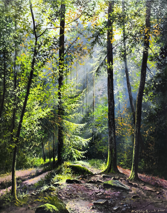 Light Through the Canopy Schilderij, 15,8x11,8 in