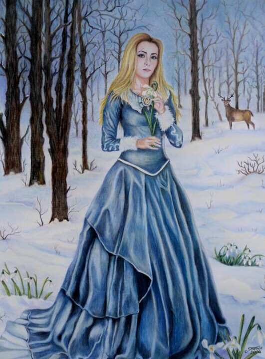 Snowdrop 图画, 17.1x12.6 in