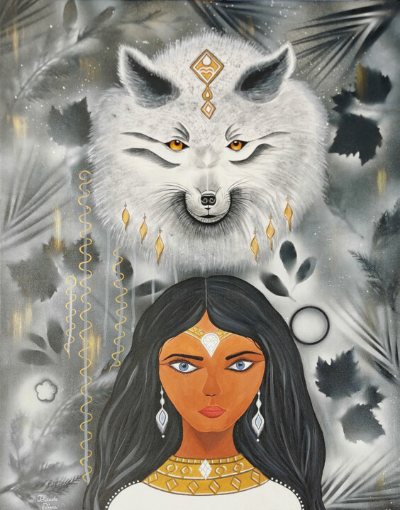 Guardian of the Mystic Realm Painting Painting, 35.4x27.6 in