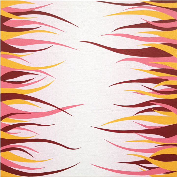 Flammen / Flames 绘画, 15.8x15.8 in