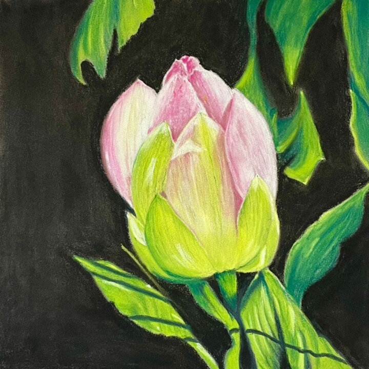 La tulipe Painting, 7.9x7.9 in