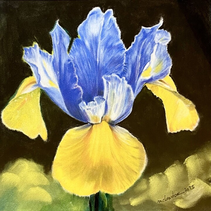 L'iris 绘画, 7.9x7.9 in