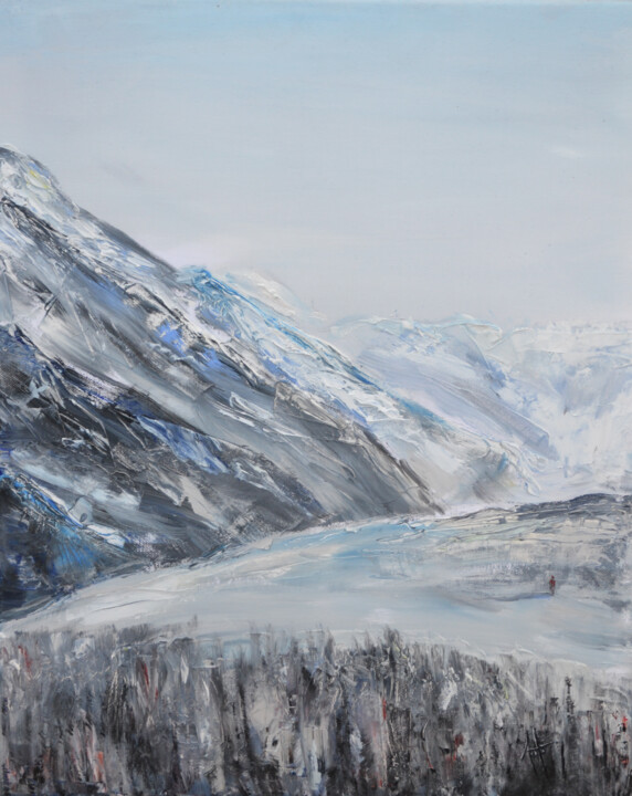 In the Mountains 绘画, 15.8x19.7 in