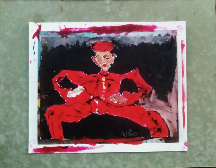 Groom After Soutine 绘画, 19.7x21.7 in