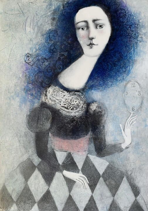 Your Tricks With Time 绘画, 23.6x16.9 in