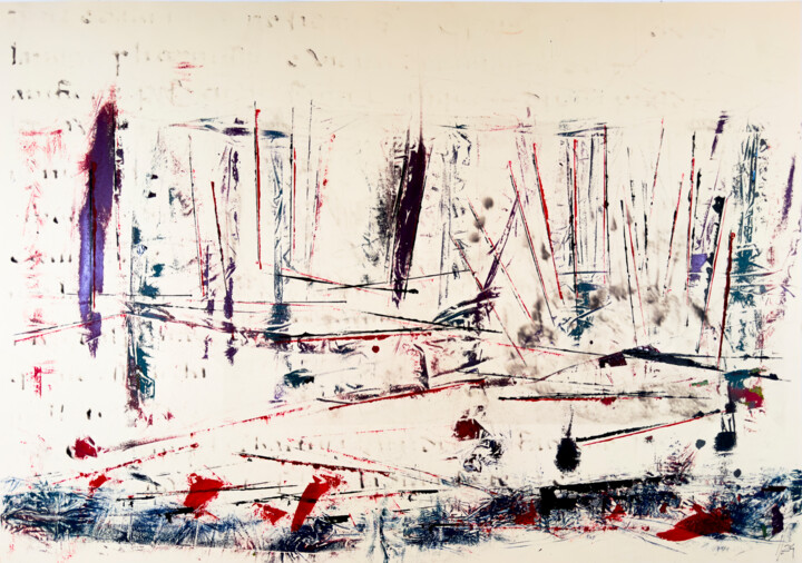 lettere di cinta #07 Schilderij, 27,6x39,4 in