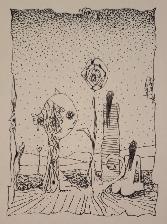 图画,  7.9x5.9 in 