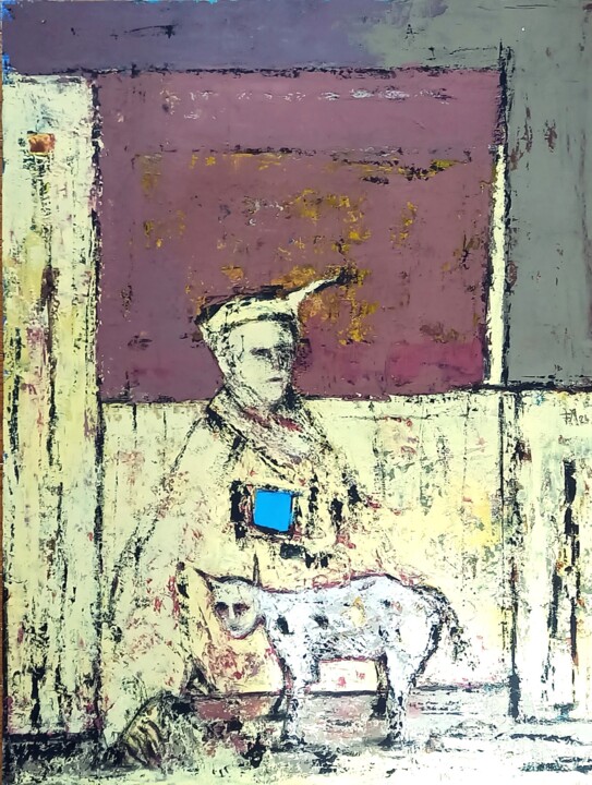 Peinture intitulée "Ne me quitte pas" par Frédérique Manley, Œuvre d'art originale, Huile