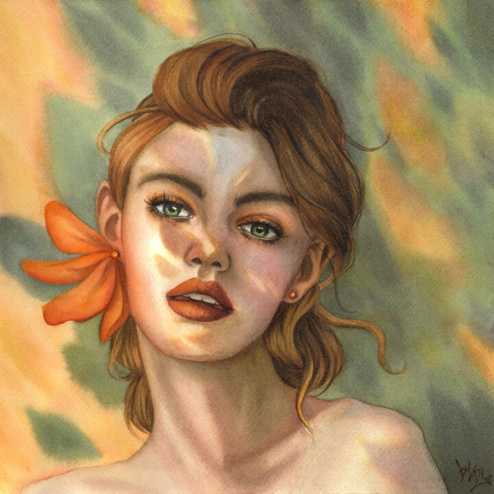 The moment of inspiration Schilderij, 9,5x9,5 in