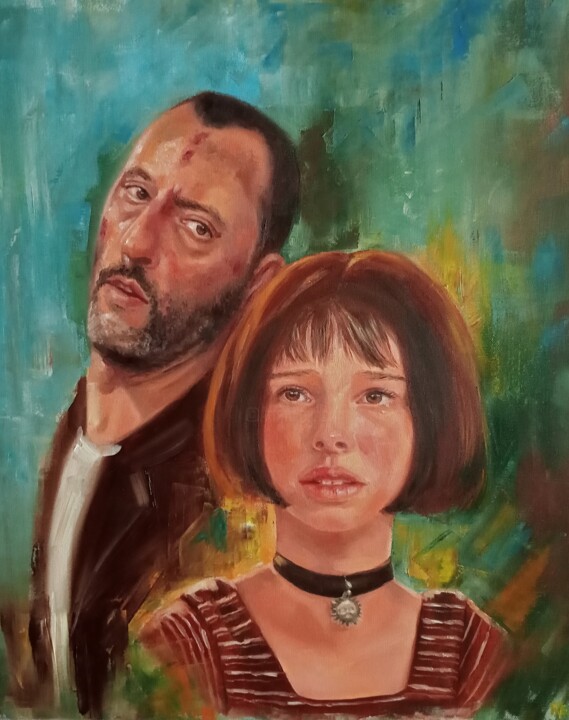 Леон и Матильда Painting, 23.6x19.7 in