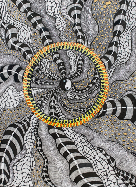 Круговорот мыслей 图画, 18.1x12.8 in