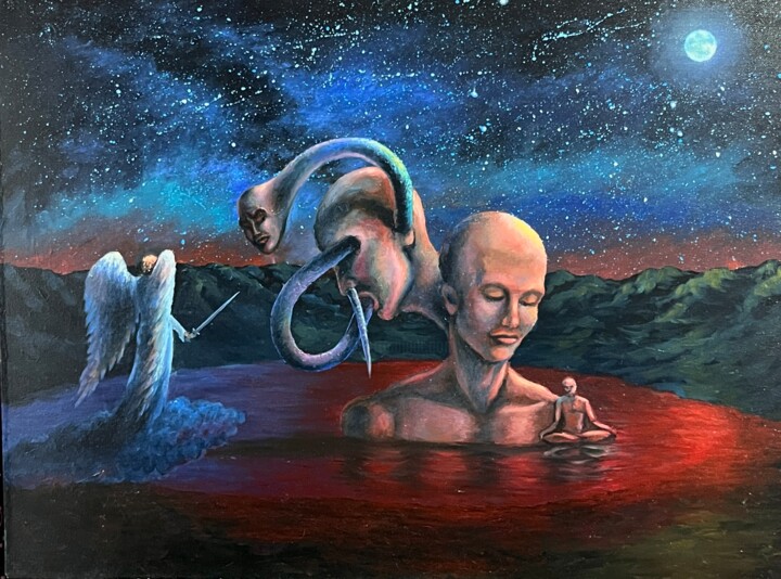 кошмарный сон 绘画, 19.7x27.6 in