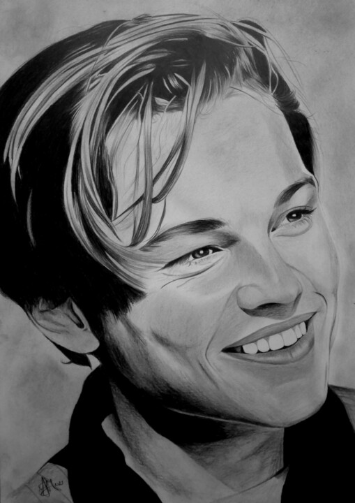 Dessin Leonardo Dicaprio 图画, 16.5x11.8 in