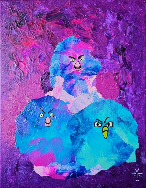 Abstract Birds 绘画, 14x11 in