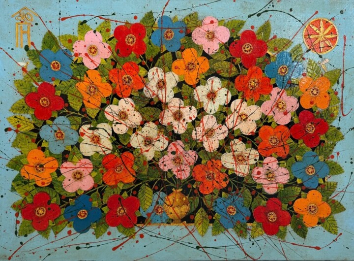 The bouquet 绘画, 27.6x39.4 in