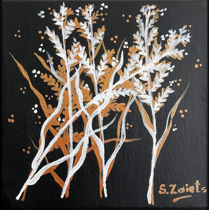 Field herbs 绘画, 7.9x7.9 in