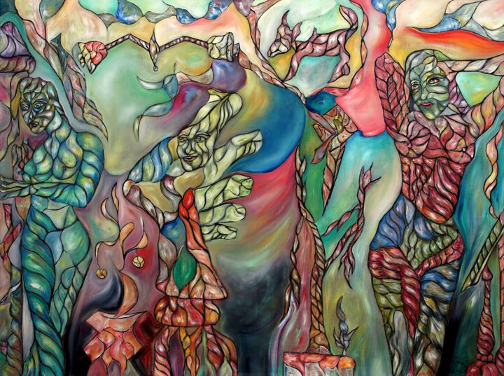 House of Fantasy 绘画, 54x72 in