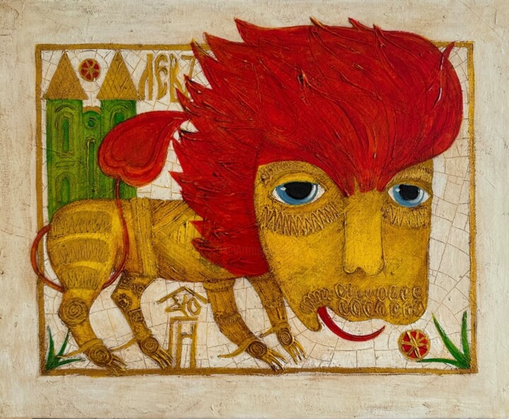 Lion 2 绘画, 15.8x19.7 in