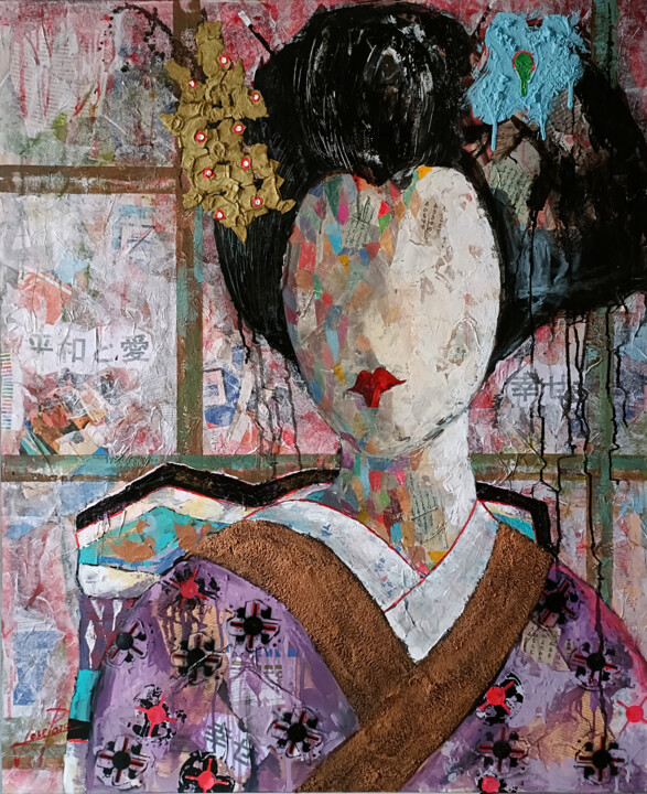 SERIE GEISHA 00094 绘画, 48x39.4 in