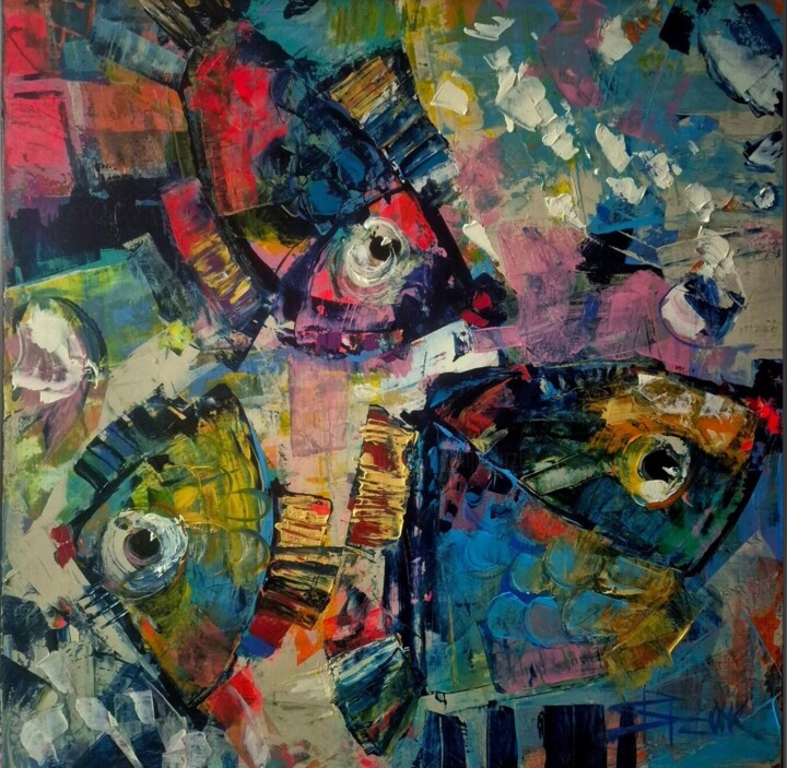 绘画,  27.6x27.6 in 