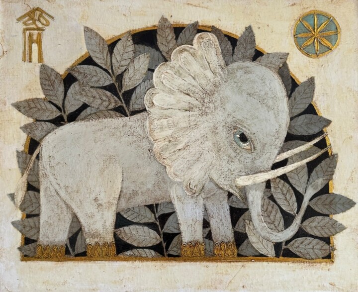 The Elephant 绘画, 15.8x19.7 in