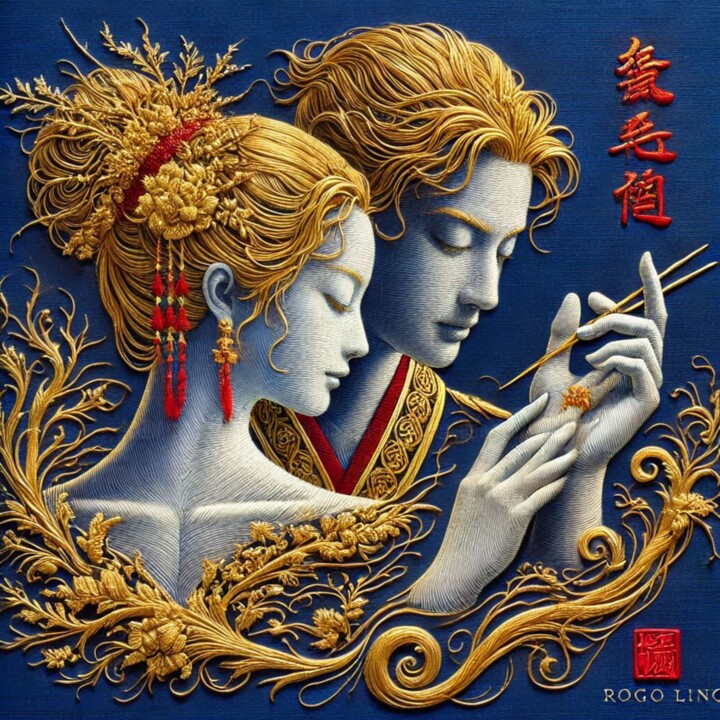 Los amantes de Cantón. Arte digitale